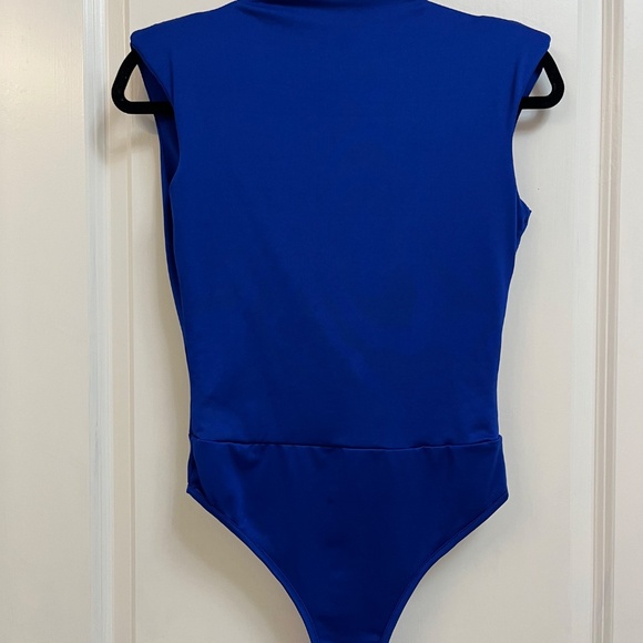 Royal Blue Deep V-Neck Bodysuit – Size S - Picture 7 of 9